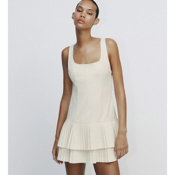 Zara BOX PLEAT JUMPSUIT DRESS - Picture 1 of 5